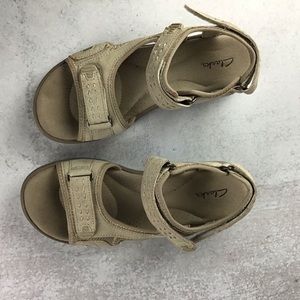 Clarks sandals leather